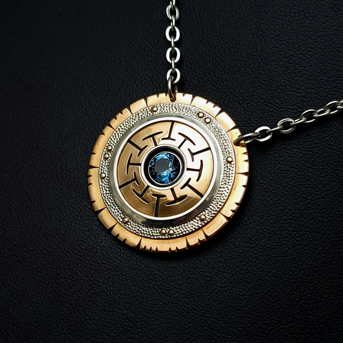 Blue Topaz Medallion