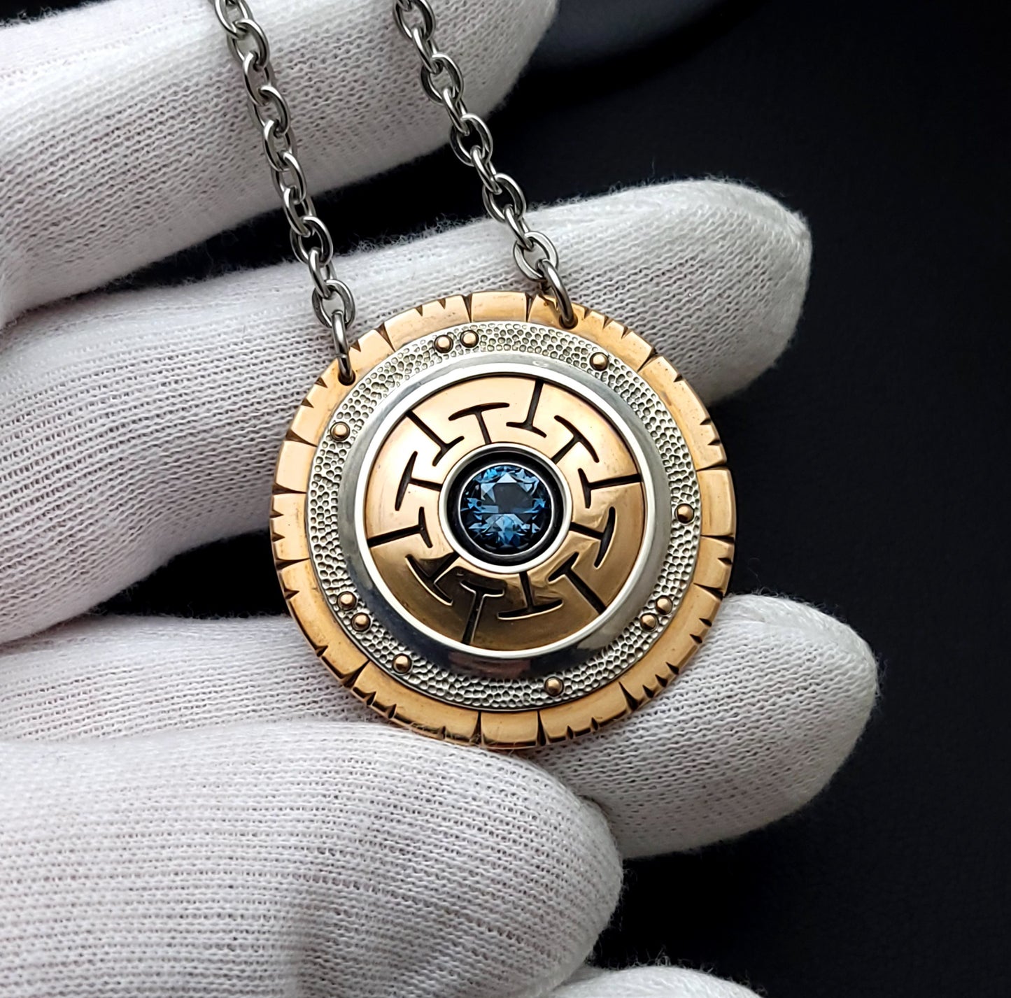 Blue Topaz Medallion