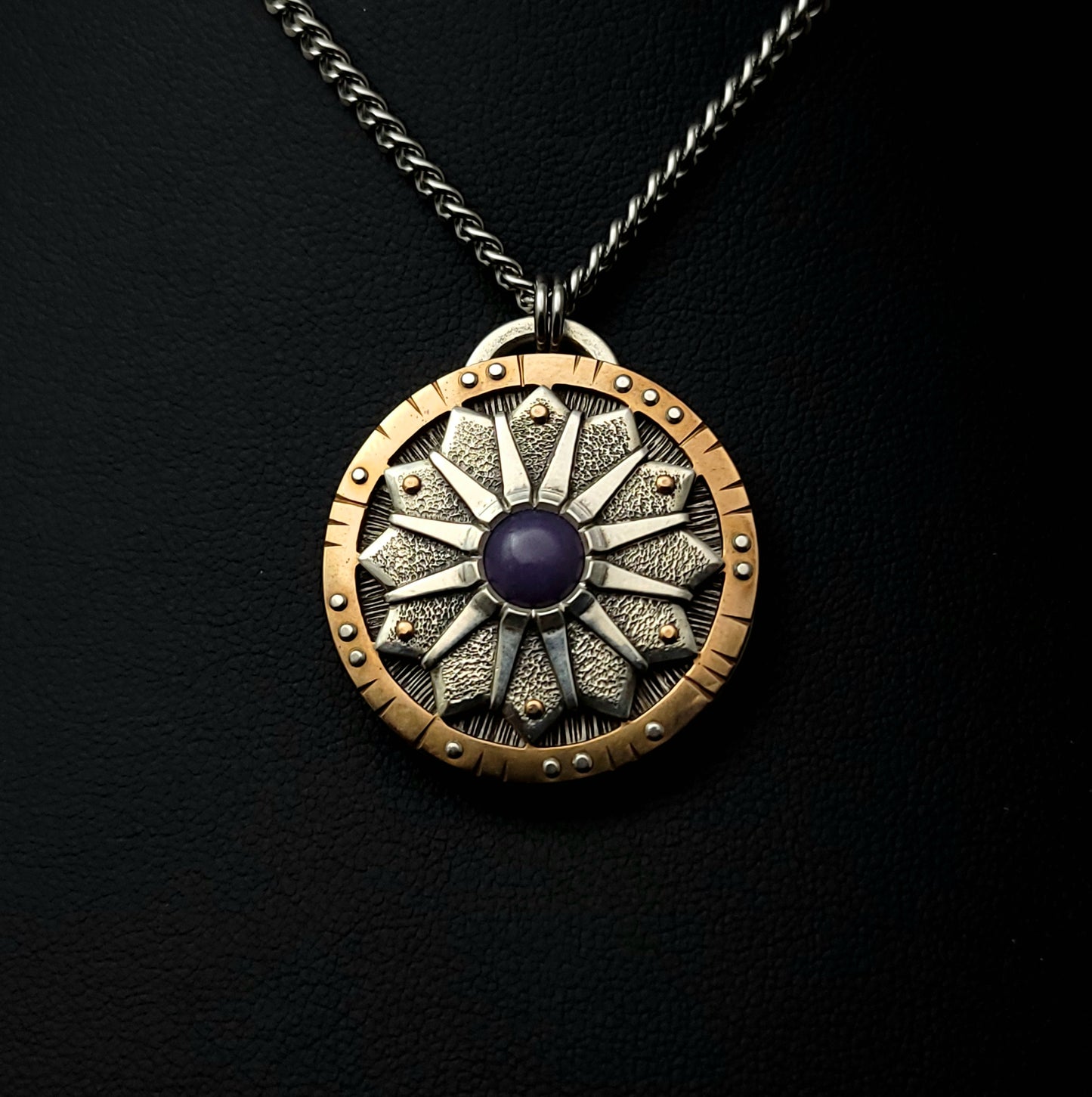 Purple Agate Medallion