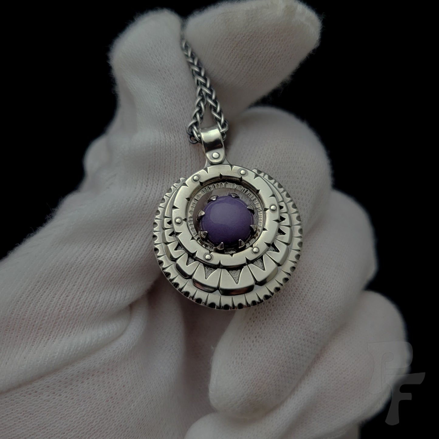 Purple Agate Pendant